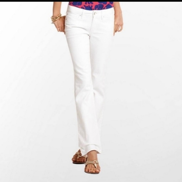 Lilly Pulitzer Resort White Babe Bootcut Jeans 4 - Picture 15 of 15